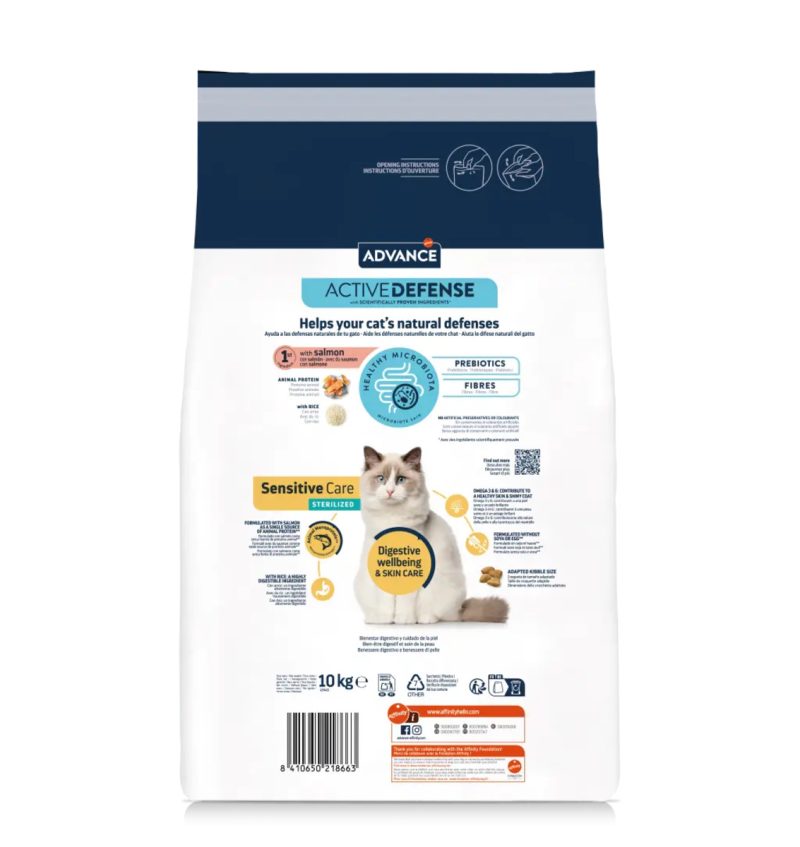 10 Kg Advance Cat Sensitive Sterilized Salmón - Imagen 3