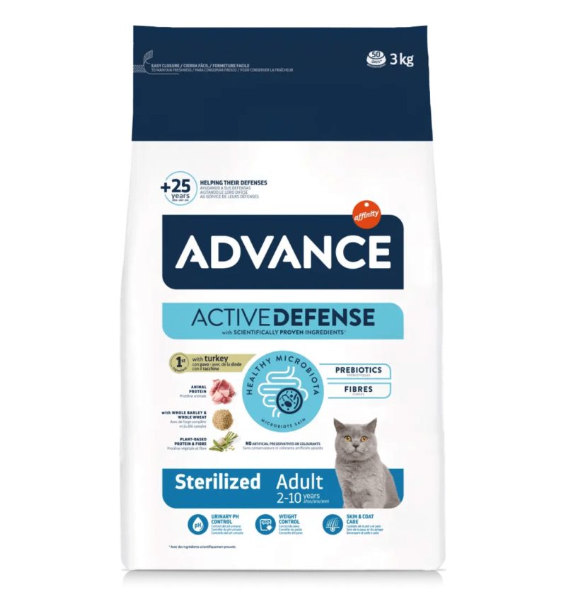 10 Kg Advance Cat Sterilized Pavo - Imagen 2