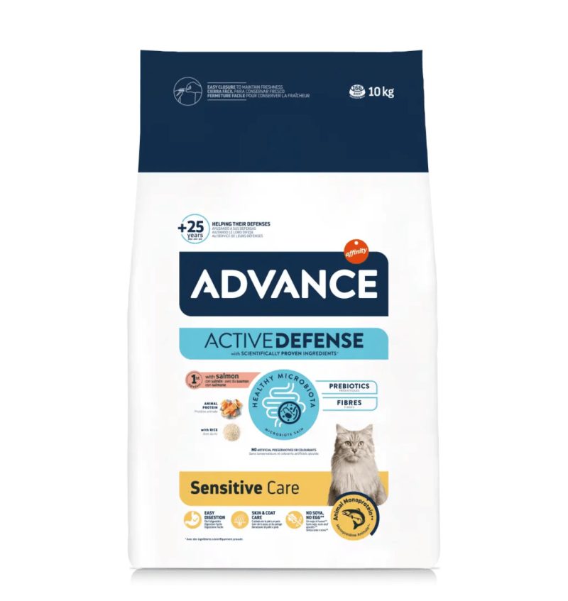 10 kg Advance Sensitive Salmon&Rice Gatos - Imagen 2