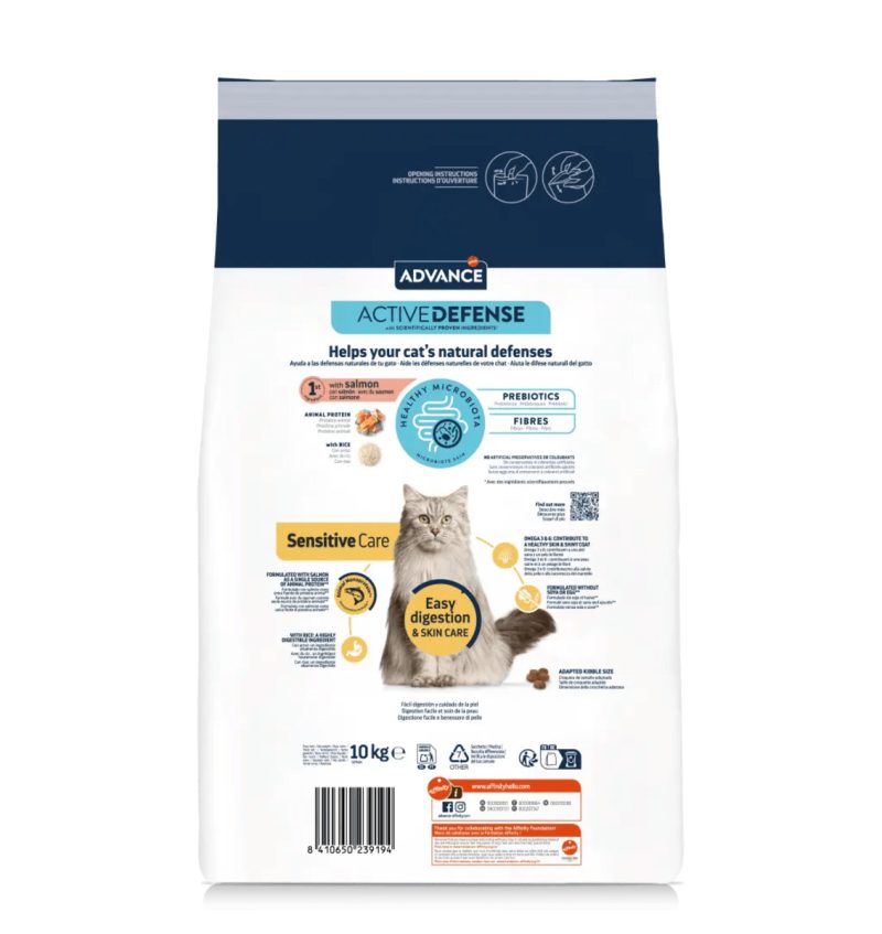 10 kg Advance Sensitive Salmon&Rice Gatos - Imagen 3
