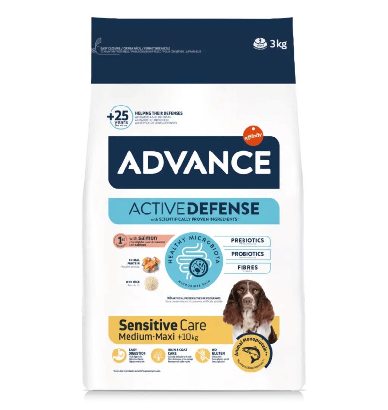 12 kg Advance Sensitive Salmón perros medianos y grandes - Imagen 2
