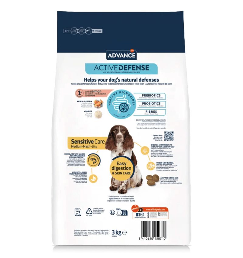 12 kg Advance Sensitive Salmón perros medianos y grandes - Imagen 3