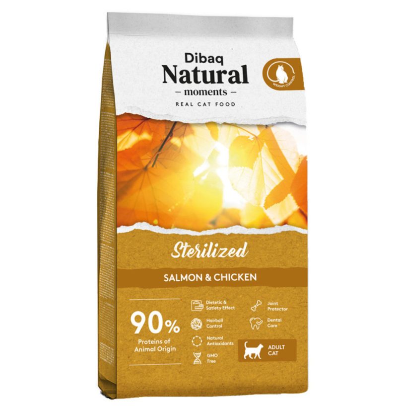 7 Kg CAT Esterilizado Salmón y Pollo Natural Moments Pienso para Gatos