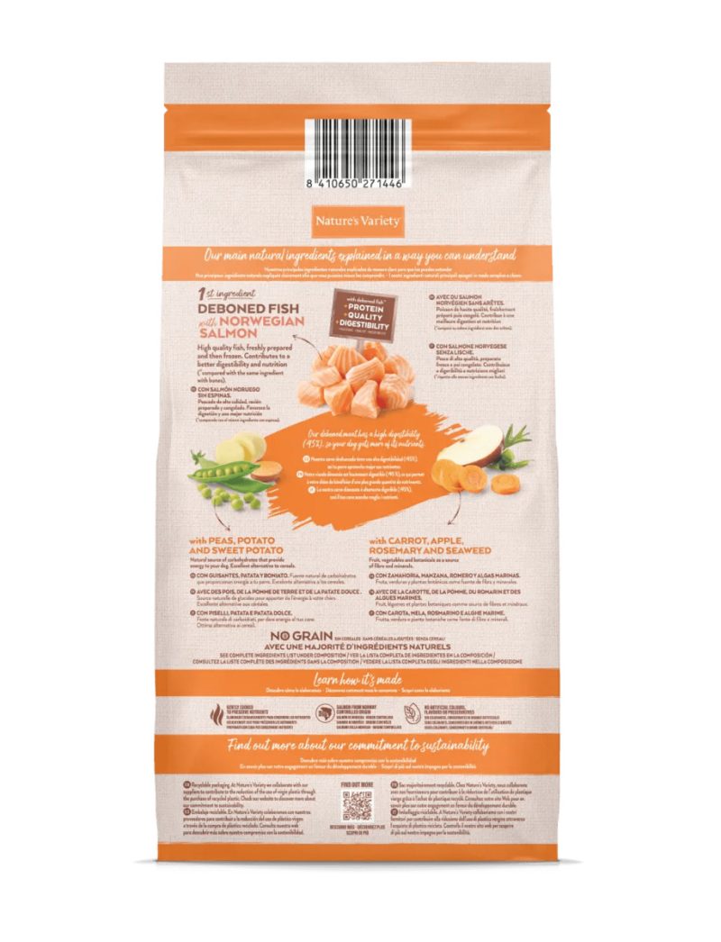 7 Kg Nature's Variety Mini Salmón Noruego No Grain - Imagen 2