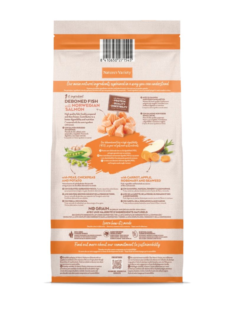 7 Kg Nature's Variety Selected Cat Adult Salmón - Imagen 2