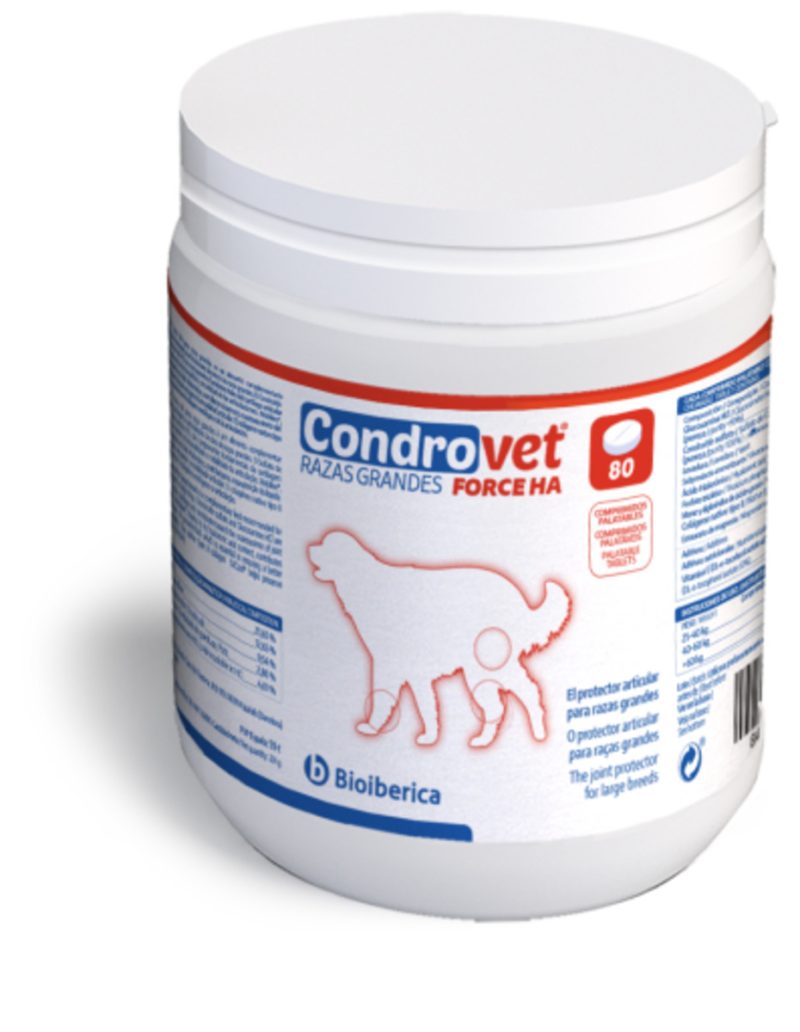 Bioiberica Condrovet Force HA Razas Grandes Condroprotector Articular 80 Comprimidos