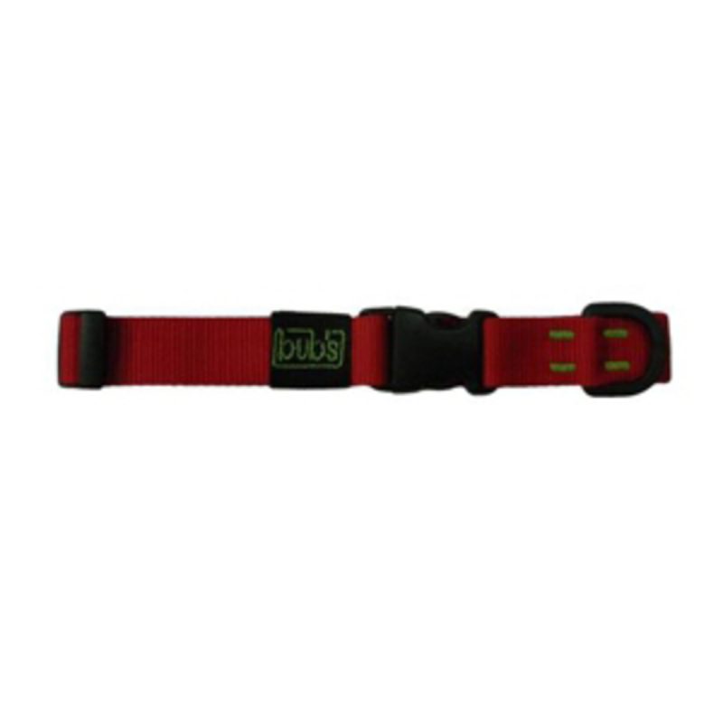 Bub's Collar Cierre Rápido Rojo Ancho 25mm Longitud Ajustable 34-53cm