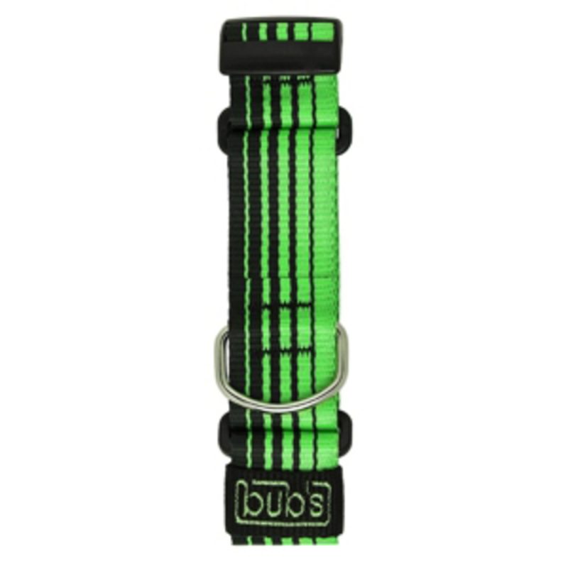 Bub's Collar Cierre Rápido Verde Ancho 25mm Longitud Ajustable 34-53cm