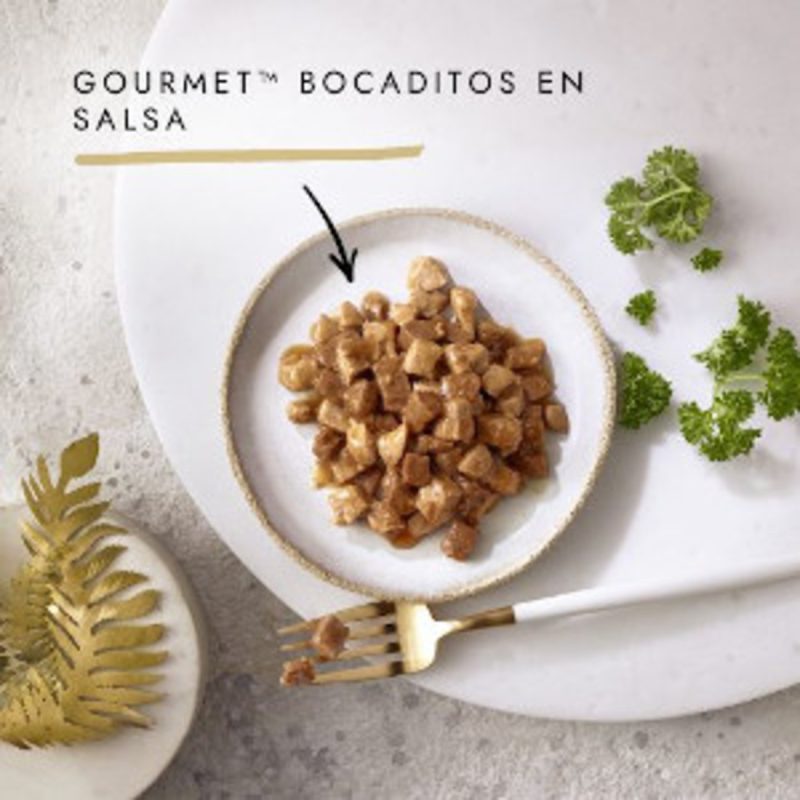 Caja de 24 unidades Lata Gourmet Gold Delicias de Pollo e Hígado para gatos 85 g - Imagen 2
