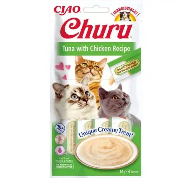 Churu Receta de atún con pollo - Caja 12 unidades