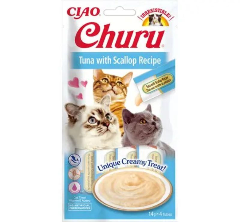Churu Receta de atún con vieira - Caja 12 unidades
