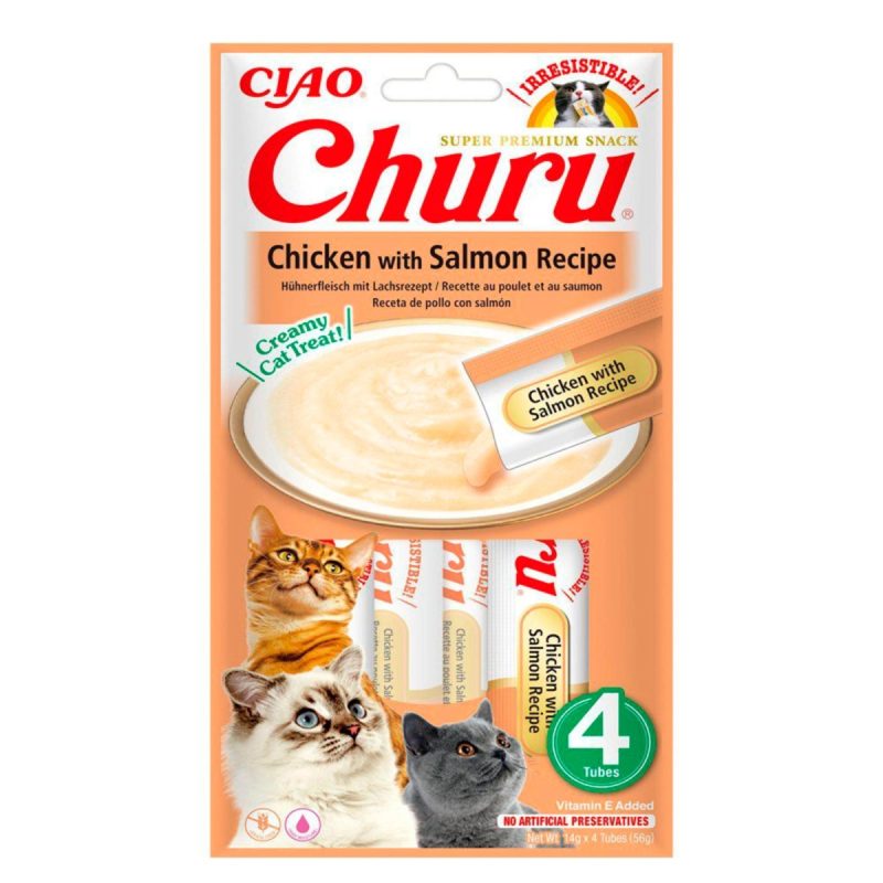 Churu Receta de pollo con salmón - Caja 12 unidades