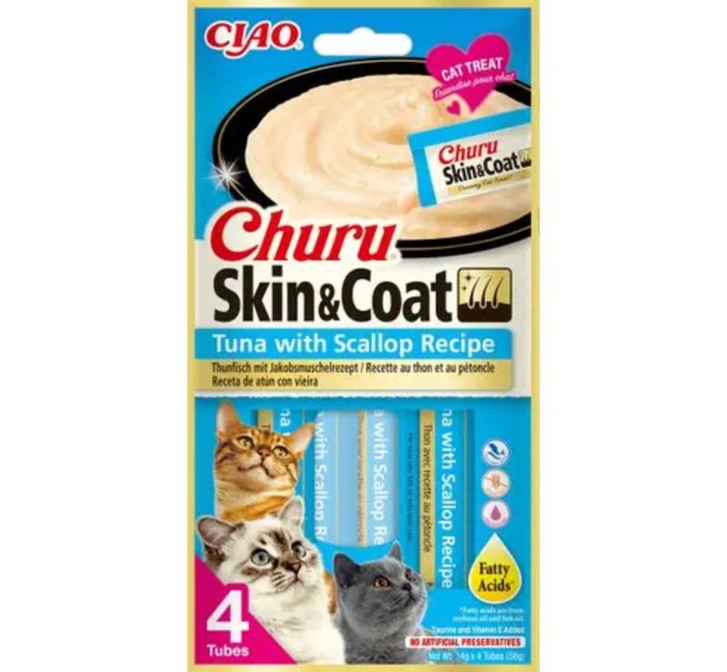 Churu Skin&Coat receta de atún con vieira