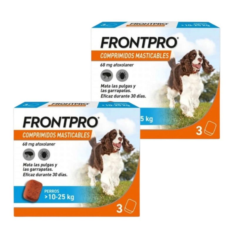 Frontpro Masticable 68 mg 10 -25 kg L, 3 cp