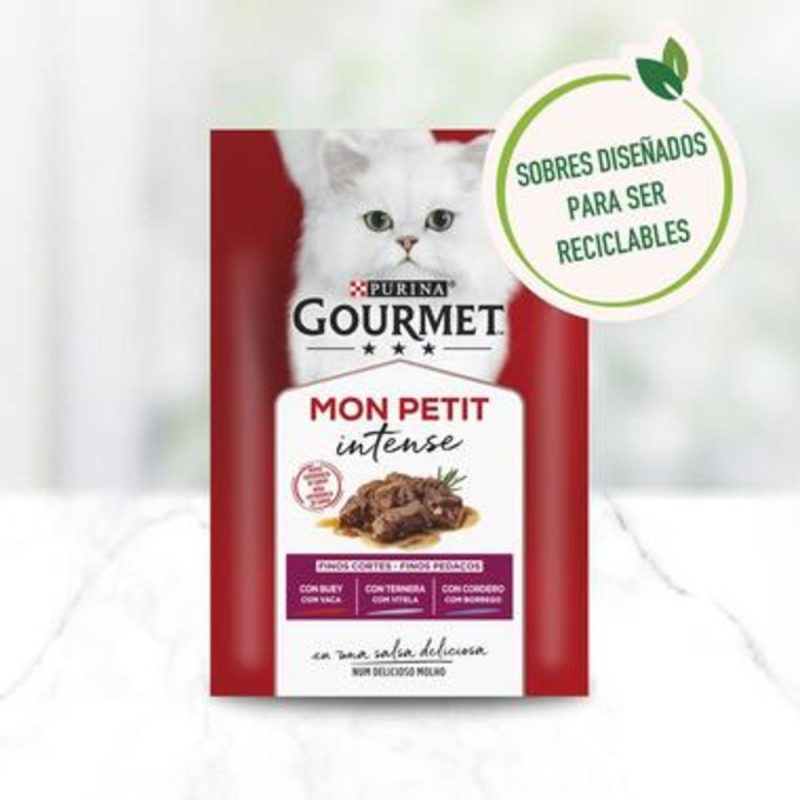 Gourmet Mon Petit Selec. Carnes. Pack 48 Unds. 8 Cajas x 6 Sobres  de 50 Gr - Imagen 2