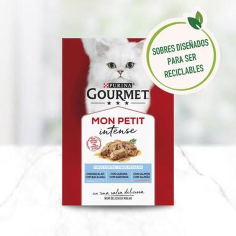 Gourmet Mon Petit Selección Pescados II. Pack 48 Unds. 8 Cajas x 6 Sobres  de 50 Gr - Imagen 2