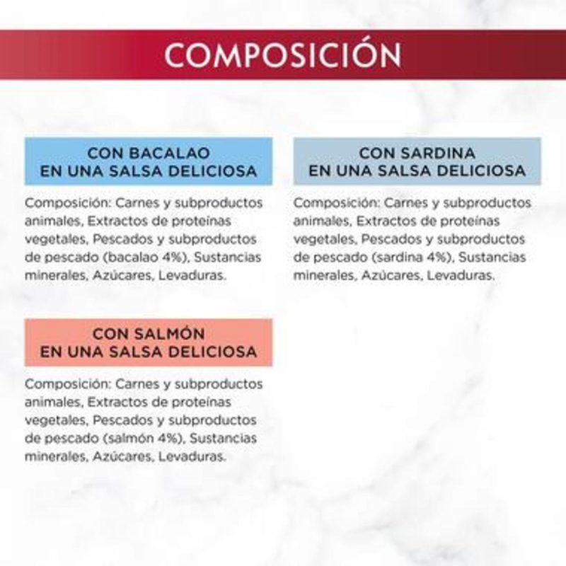 Gourmet Mon Petit Selección Pescados II. Pack 48 Unds. 8 Cajas x 6 Sobres  de 50 Gr - Imagen 6