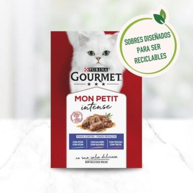Gourmet Mon Petit Selección Pescados. Pack 48 Unds. 8 Cajas x 6 Sobres  de 50 Gr - Imagen 2