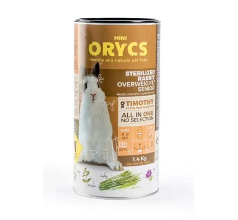 Mini Orycs Conejo Sterilized Light Senior, 1,4 kg