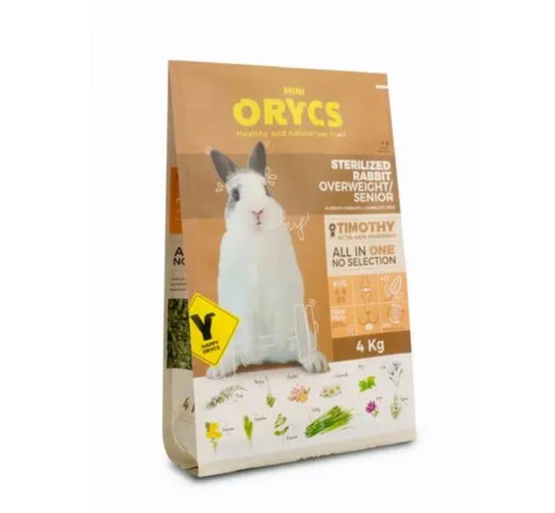 Mini Orycs Conejo Sterilized Light Senior 4 kg