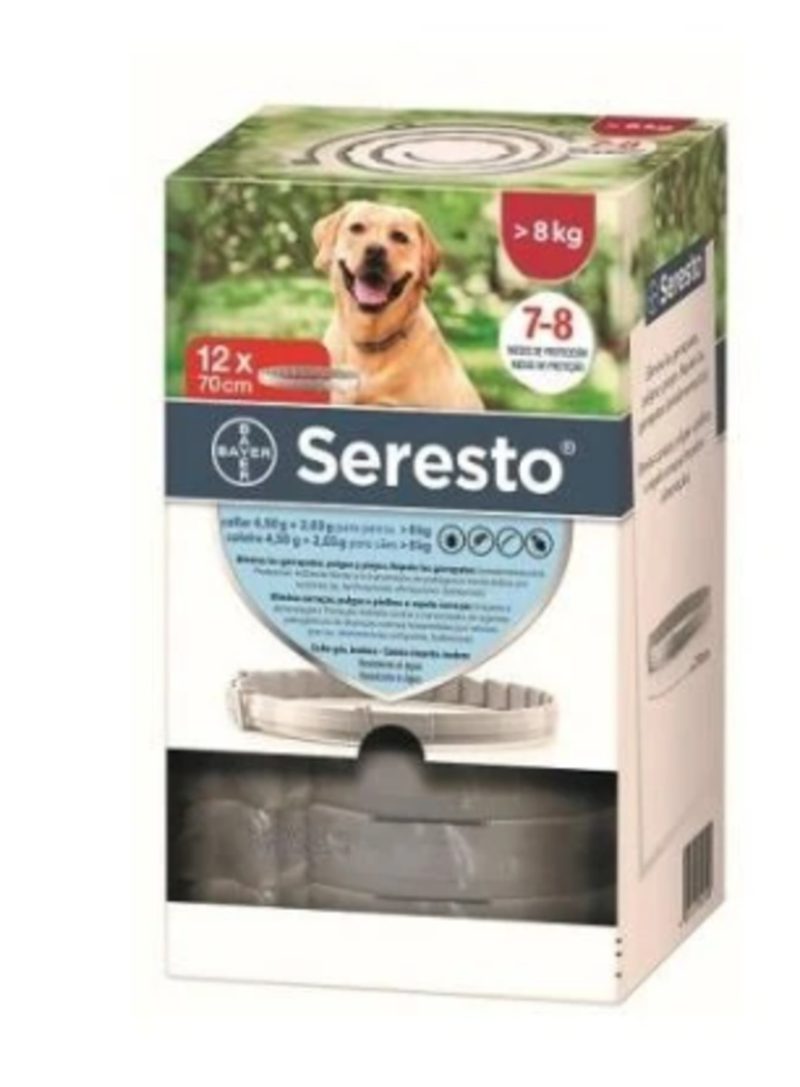 Seresto Collar Perros +8 kg  Envase clínico 12 unidades